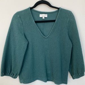 Madewell ballon sleeve top.